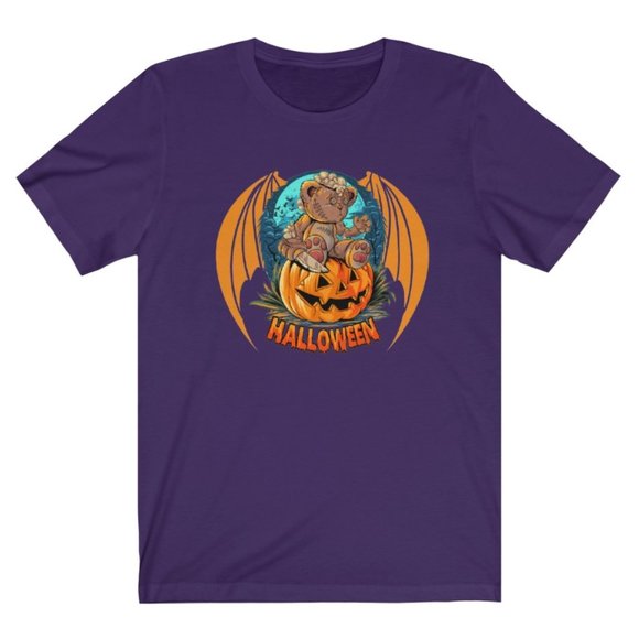 SBC Halloween Bear Short Sleeve Blue Tee - Picture 3 of 4